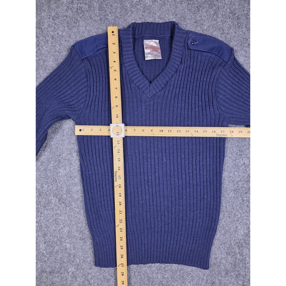 Vintage Brigade Quartermasters Woolly Pully Sweater Mens 42 Blue Wool Commando - Picture 4 of 10